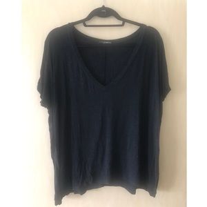 BRANDY MELVILLE SHORT SLEEVE CHARCOAL GRAY TOP - L